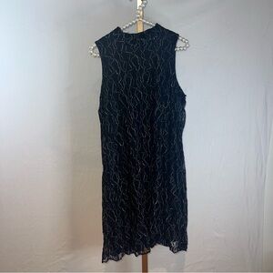 Black and silver pencil like dress